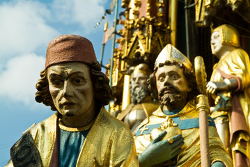Figuren des schönen Brunnen in Nürnberg