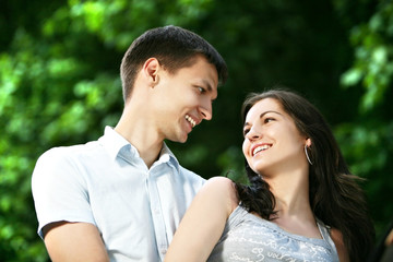 Couple in the park.