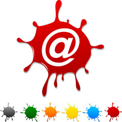 Arroba  blot icon. Vector illustration.