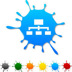 Network  blot icon. Vector illustration