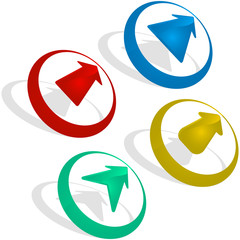 Arrow set vector for web design.