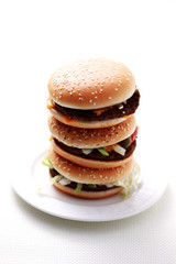 stack of hamburgers