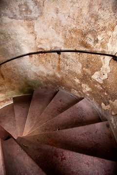 Old Spiral Stairways in Castle