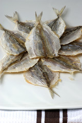 some organic and dried yellow stripe travelly