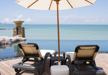Beach on a sunny day.Pattaya city in Thailand