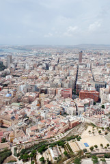 Fototapeta premium Aerial photo of Alicante on the costa blanca (Spain)