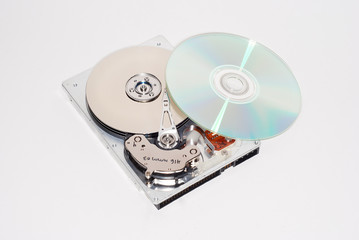 Festplatte und CD-ROM