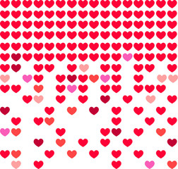 Vector red heart mosaic background
