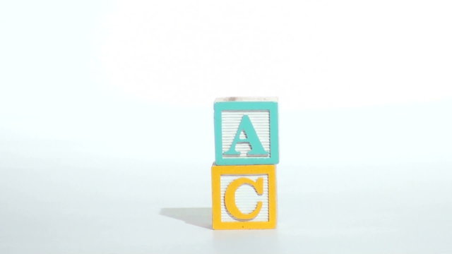 Alphabet blocks spell ABC - HD