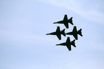 Four jets in the sky