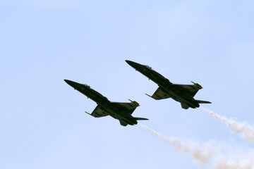 Two jets in the sky
