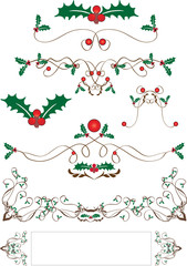 Fototapeta premium CHRISTMAS SCROLLS