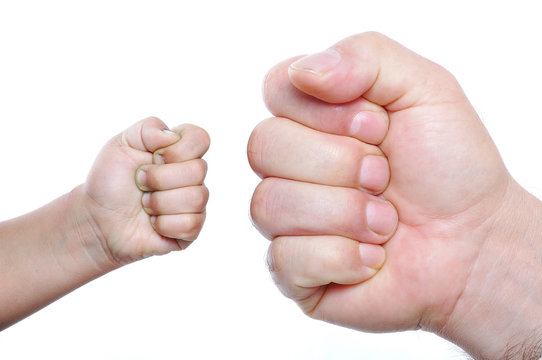 Two fists, big and small one