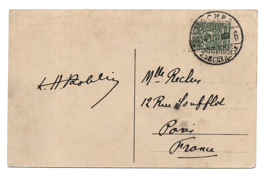 Old post card of World postal union