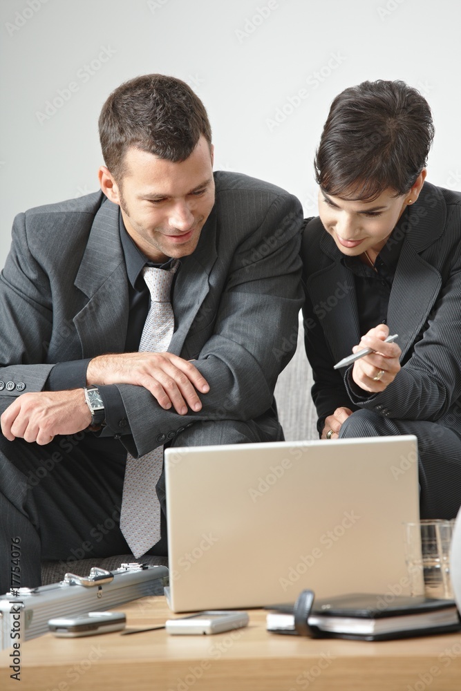 Poster Businesspeople working at office.