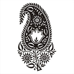 traditional paisley floral design , textile , Rajasthan, royal India	