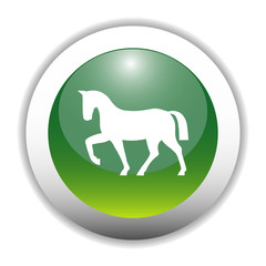 Glossy Horse Sign Button
