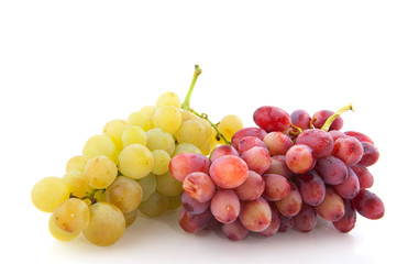 red and white grapes