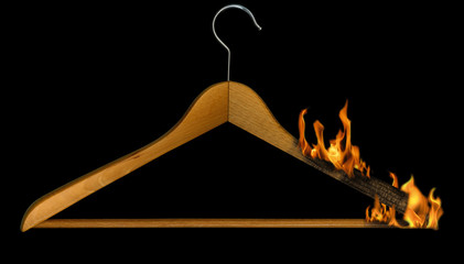 Kleiderbügel Feuer