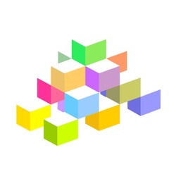 Colorful 3d blocks