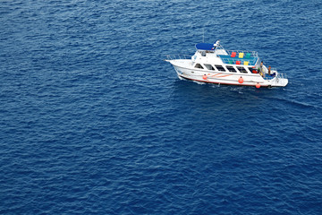 White Motor Boat