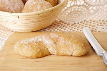 Fresh and healthy ciabatta bread