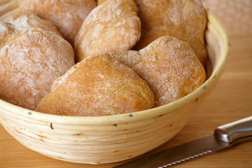Fresh and healthy ciabatta bread
