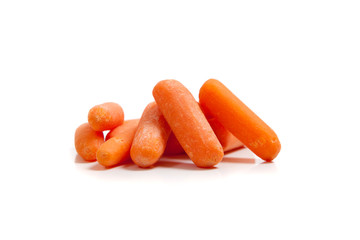 Carrots on a white background