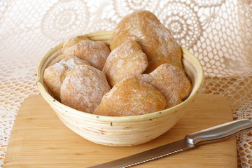 Fresh and healthy ciabatta bread