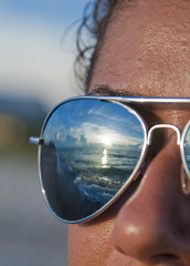 Girl wearing sunglasses