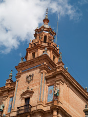 Détail de clocher sur la place d'Espagne de Séville