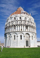 Baptistry roof partly under renovation