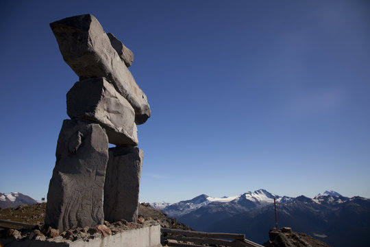 Inukshuk on the top of Whistler