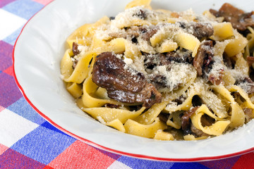 Pasta Tagliatelle with Porcini Mushrooms