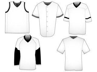 Sport jerseys templates