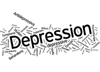 Depression - Abstract word cloud