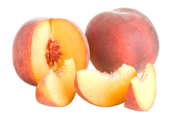 peaches with slices
