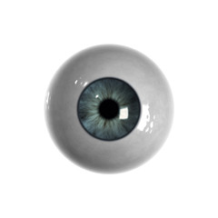 Blue eyeball with almost no veins visible