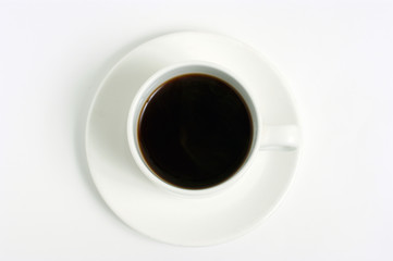 Obraz na płótnie Canvas White coffee cup isolated on white
