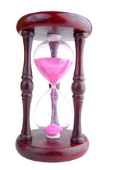 red sand-glass isolated