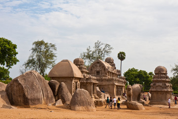 Five Rathas Site in Mahabalipuram