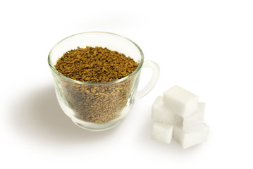 Instant coffee and sugar slices