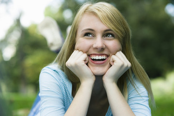 Naklejka premium Teen Girl