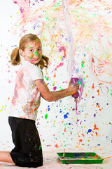 Obraz na płótnie Canvas child painter