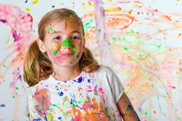 Young Artist with Painting