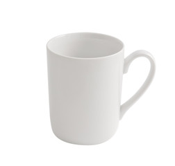 White cup isolated on white with clipping path