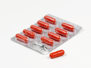 Orange Medicine Capsules