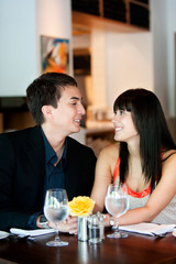 Couple in Restaurant