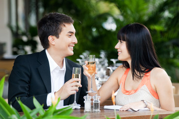 Couple Eating Outdoors