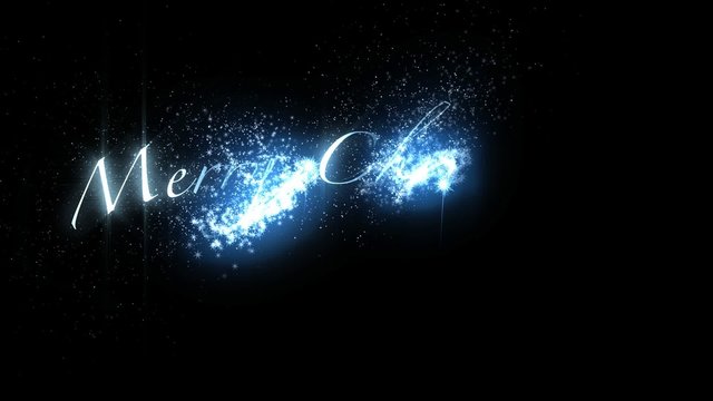 Merry christmas. Magic light stars.